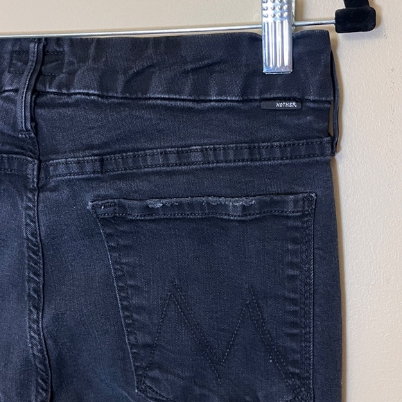 Mother The Looker Ankle Fray Not Guilty Jeans - Women's Size 30 - Black - Picture 4 of 13
